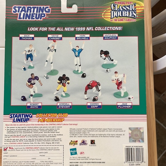 Starting Lineup Football NFL Classic Doubles John Elway and Terrell Davis - Picture 2 of 8